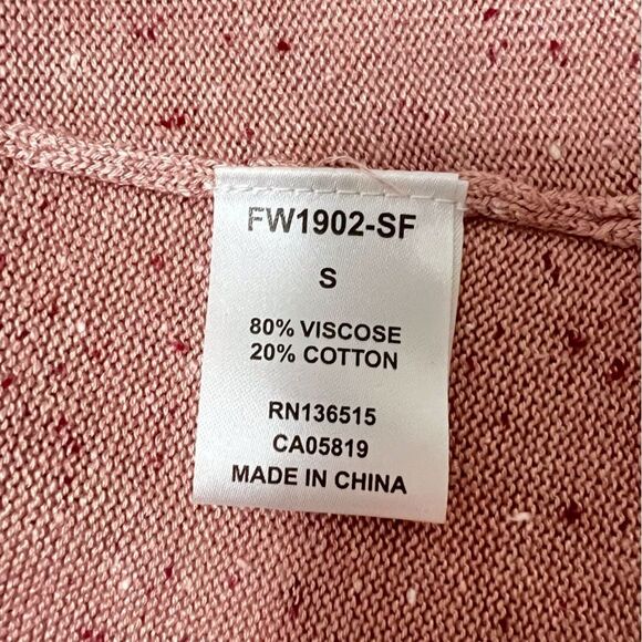 Stitches&Stripes Lillianna Speckled Pink Lightweight Cardigan NWT Small - Picture 6 of 7